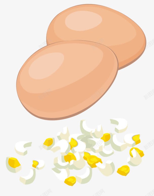 两个鸡蛋png免抠素材_新图网 https://ixintu.com 两颗鸡蛋 卡通 手绘 食物 鸡蛋