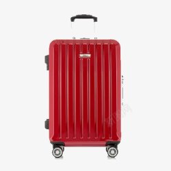 产品实物红色拉杆行李箱素材