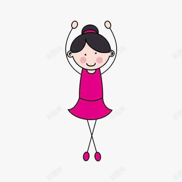 跳芭蕾的小女孩png免抠素材_新图网 https://ixintu.com 卡通 可爱 小孩 开心 手绘 站着 站着的小孩 芭蕾 跳舞