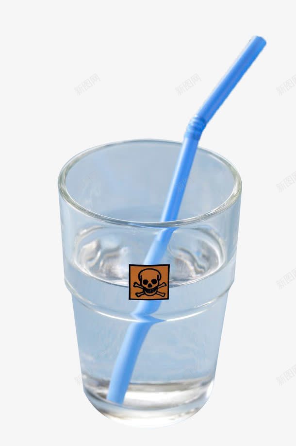 白开水吸管png免抠素材_新图网 https://ixintu.com 水 水杯 玻璃 白开水 蓝色吸管 饮用水
