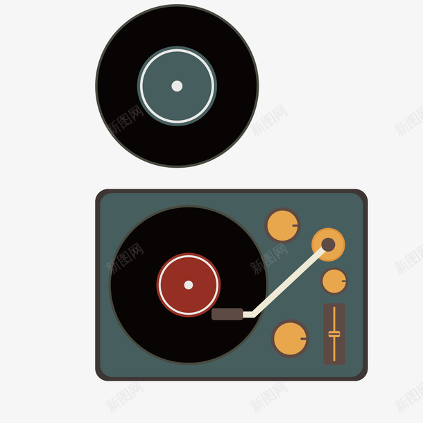 音乐播放器矢量图ai免抠素材_新图网 https://ixintu.com 光盘 复古 播放器 音乐 矢量图