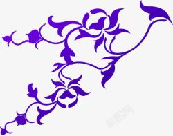 紫色花纹彩蛋紫色婚礼花纹边框高清图片