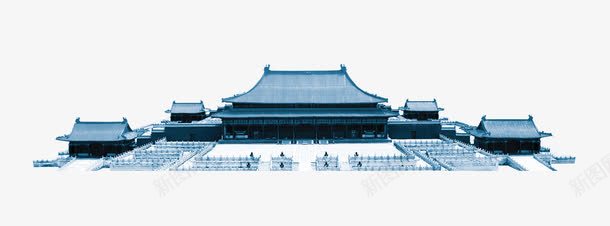 宫殿建筑png免抠素材_新图网 https://ixintu.com 亭台 古建筑 宫殿 阁楼