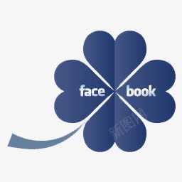 Facebook花三叶草社会图标图标