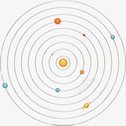 九大行星图标素材