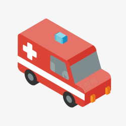 创意救护车彩色创意救护车元素矢量图高清图片