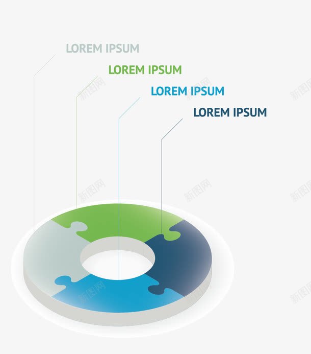 立体饼形图png免抠素材_新图网 https://ixintu.com ppt元素 商务信息 数据框 矢量图表 边框