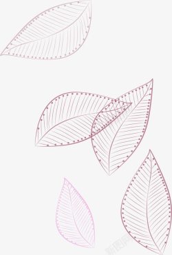 logo社紫色清新树叶漂浮高清图片