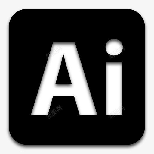 应用程序Adobe插画黑色图标png_新图网 https://ixintu.com Adobe App adobe illustrator 应用程序 插画