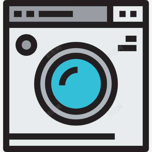 洗衣机图标png_新图网 https://ixintu.com 家具和家居 家政 洗涤 洗衣机 清洁 清洗 电器