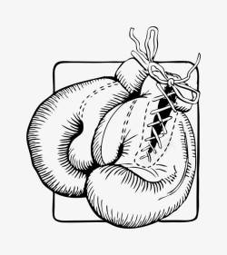 卡通手绘拳击手套素材