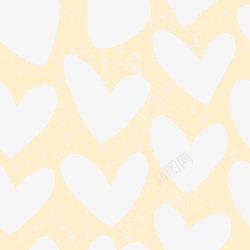黄色简约爱心边框纹理素材