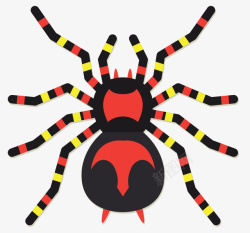 斑点色黑红色斑点蜘蛛矢量图高清图片