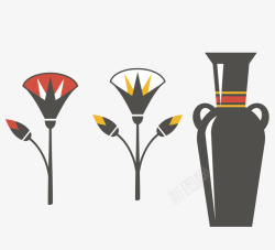 传统花瓶和灯矢量图素材