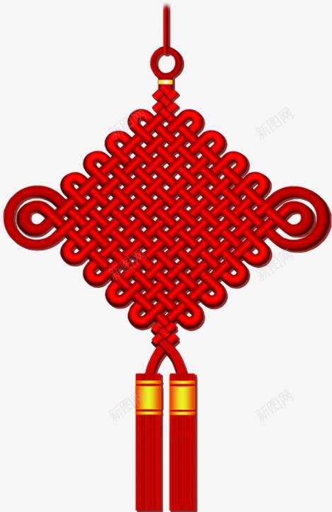 手绘创意中国元素红色的中国结png免抠素材_新图网 https://ixintu.com 中国 元素 创意 红色
