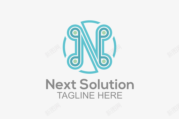 圆形淡蓝logo矢量图图标ai_新图网 https://ixintu.com logo 创意 字母N 淡蓝 简约 精美 蓝色 设计感 矢量图