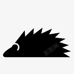 刺猬剪影图标png_新图网 https://ixintu.com 刺猬 剪影 动物