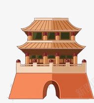 中国建筑png免抠素材_新图网 https://ixintu.com 古代建筑 平扁图案 旅游元素