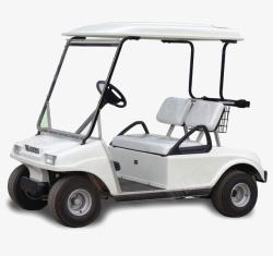 高尔夫车白色小型双人高尔夫车高清图片