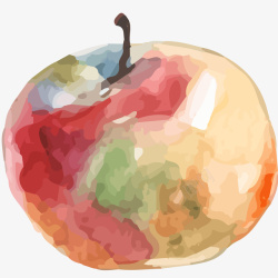 野生苹果水彩插画矢量图素材