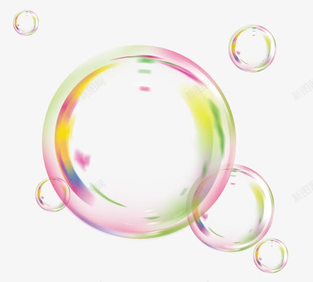 水彩泡泡png免抠素材_新图网 https://ixintu.com 彩色 水彩 泡泡 漂浮 透明
