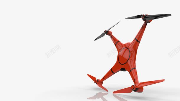 红色无人机实物图png免抠素材_新图网 https://ixintu.com 工业设计 无人机 无人机演出 科技 红色无人机