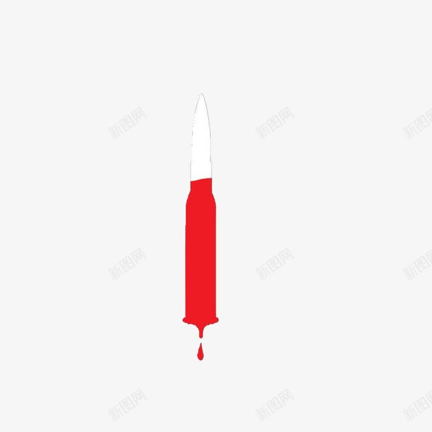 创意子弹笔png免抠素材_新图网 https://ixintu.com 卡通子弹 子弹 白色 笔 红色