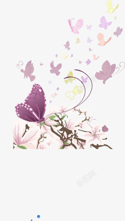 紫色蝴蝶底纹矢量图素材