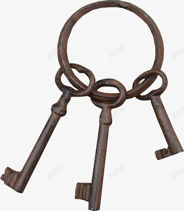 金属环钥匙png免抠素材_新图网 https://ixintu.com 古典钥匙 复古钥匙 棕色金属环 棕色钥匙 钥匙