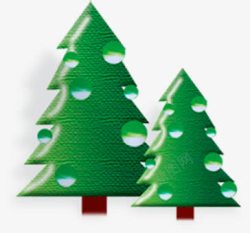 创意合成绿色的圣诞树元素合成素材