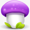 紫色的蘑菇蘑菇Mushroomsiconset图标图标