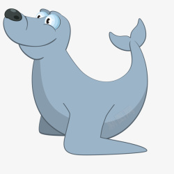 海豹表演卡通海豹动物矢量图高清图片