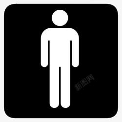 矢量厕所符号男人男装房间厕所AIGA符号标志图标高清图片