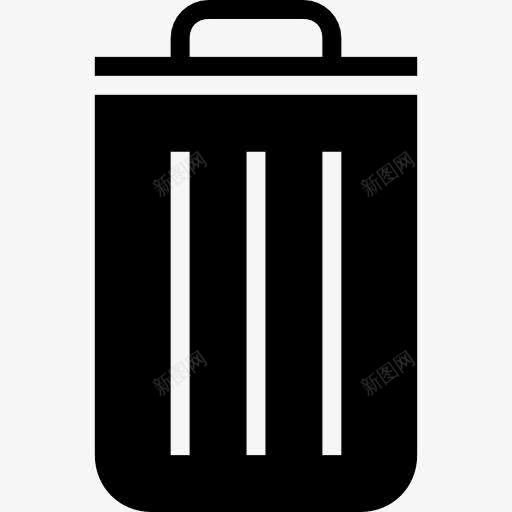 垃圾桶黑集装箱符号图标png_新图网 https://ixintu.com 回收站 垃圾容器 垃圾桶 山楂文档填充 工具 界面能 黑色