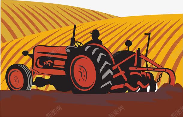 拖拉机元素png免抠素材_新图网 https://ixintu.com png 农民种田 卡通 拖拉机矢量 种地 耕种 耕种画