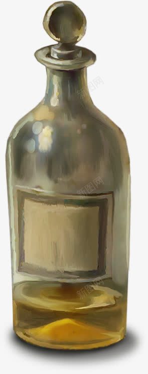 手绘古典瓶子png免抠素材_新图网 https://ixintu.com 古典 手绘 欧式 漂流瓶 瓶子