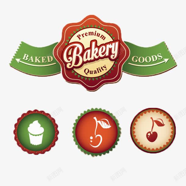 精美烘培食品标签png免抠素材_新图网 https://ixintu.com 烘培 烘焙素材 蛋糕 面包 食品素材