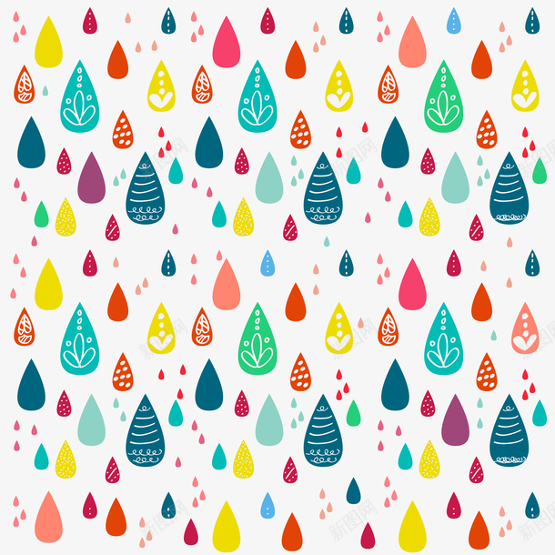 彩色雨滴背景png免抠素材_新图网 https://ixintu.com 300像素图 EPS图免抠 大图免抠 手绘 背景 雨滴 高清免抠