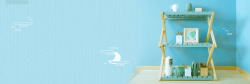 地中海建筑风格地中海建筑风格促销蓝色banner高清图片