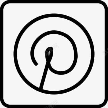 兴趣标志Pinterest社会图标图标