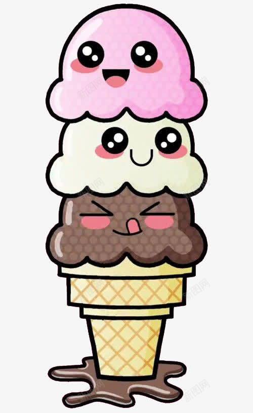 冰淇淋筒png免抠素材_新图网 https://ixintu.com 咖啡色冰淇淋球 彩色 白色冰淇淋球 红色冰淇淋球