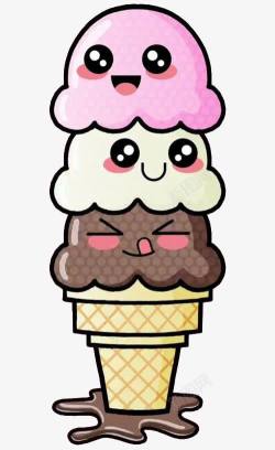 咖啡色冰淇淋冰淇淋筒高清图片