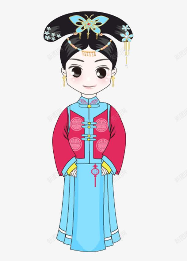 Q版满族古装女子png免抠素材_新图网 https://ixintu.com Q版 古装 女子 满族 满族服饰 满足