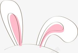 小白兔的耳朵素材