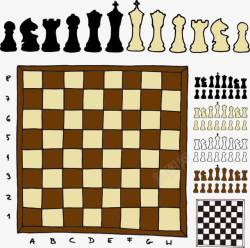 国际象棋插画素材