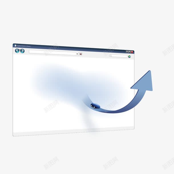浏览器箭头png免抠素材_新图网 https://ixintu.com 浏览器 浏览器网页 箭头 蓝色箭头