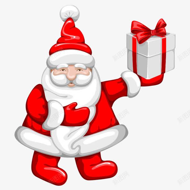 手拿礼盒的圣诞老人png免抠素材_新图网 https://ixintu.com 圣诞礼盒 圣诞老人 圣诞节 礼物 礼盒 蝴蝶结
