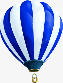 蓝白相间的气球素材