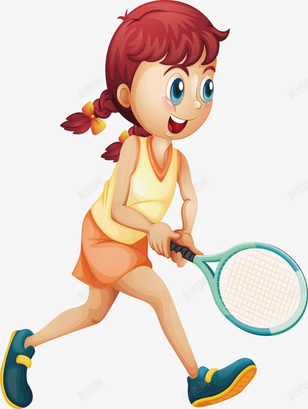 打网球的女孩png免抠素材_新图网 https://ixintu.com 打网球 矢量素材 网球 网球女孩 网球运动员