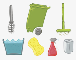 地拖桶家务清洁工具高清图片